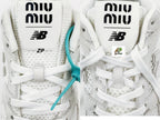 Miu Miu x New Balance 530 SL Suede and Mesh Sneakers