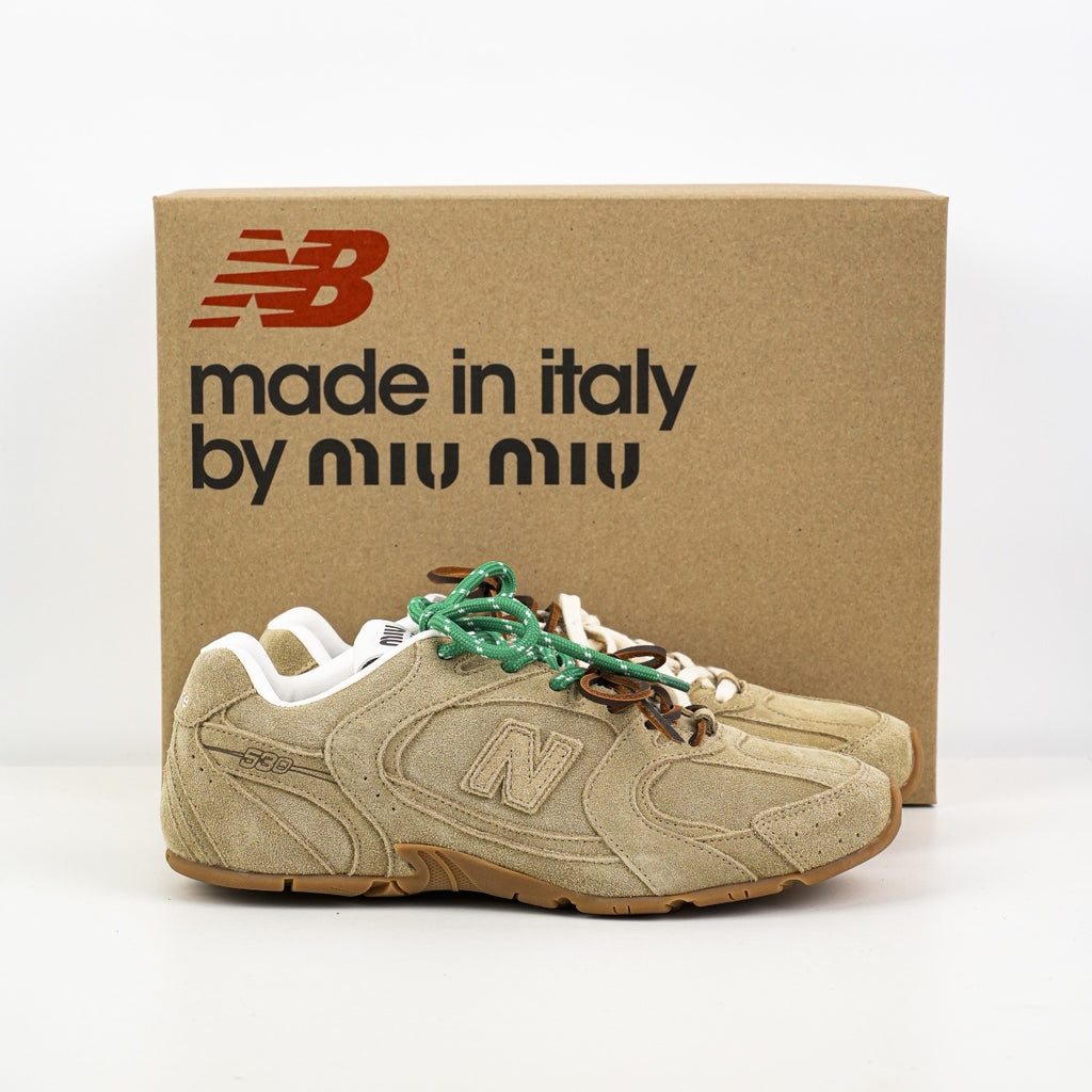 Miu Miu x New Balance 530 SL Suede and Mesh Sneakers