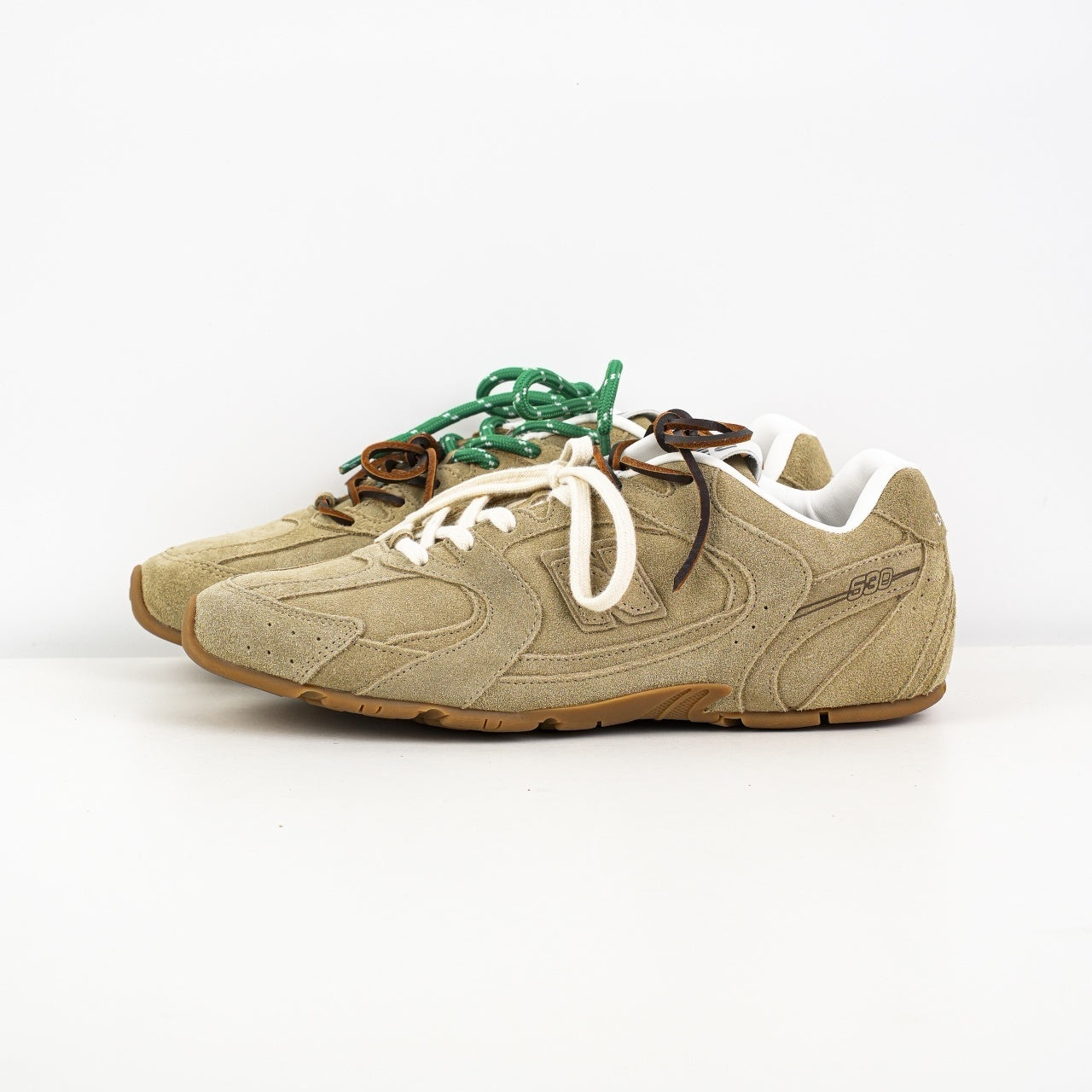 Miu Miu x New Balance 530 SL Suede and Mesh Sneakers
