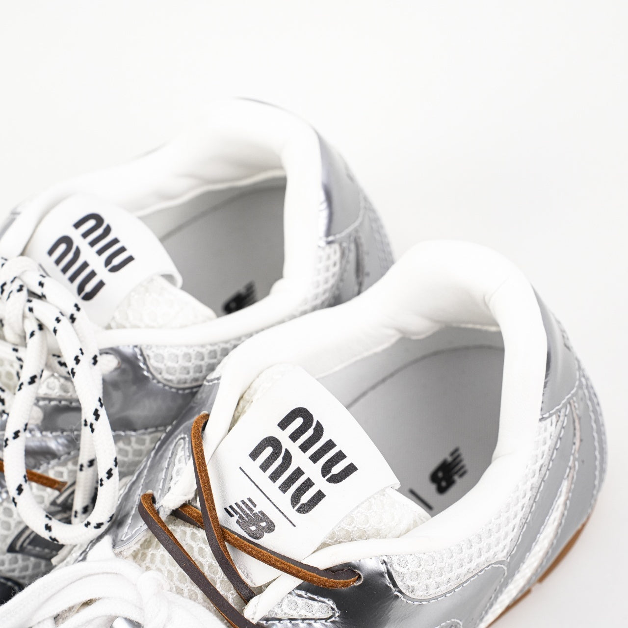 Miu Miu x New Balance 530 SL Suede and Mesh Sneakers