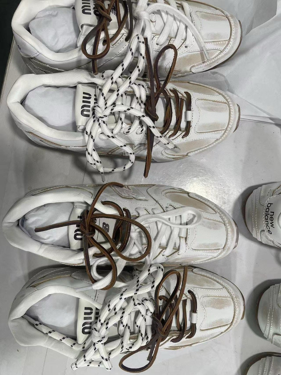 Miu Miu x New Balance 530 SL Suede and Mesh Sneakers