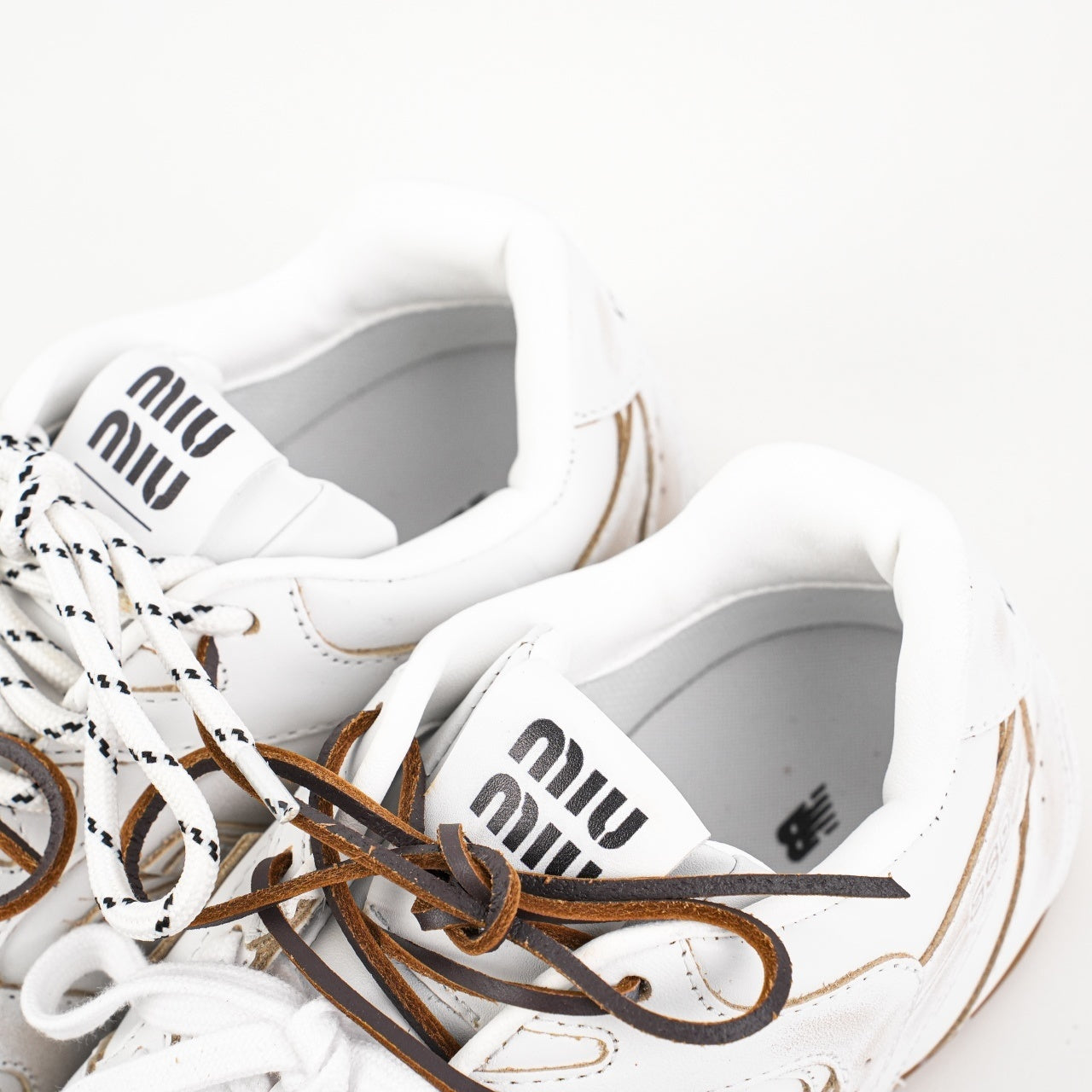 Miu Miu x New Balance 530 SL Suede and Mesh Sneakers