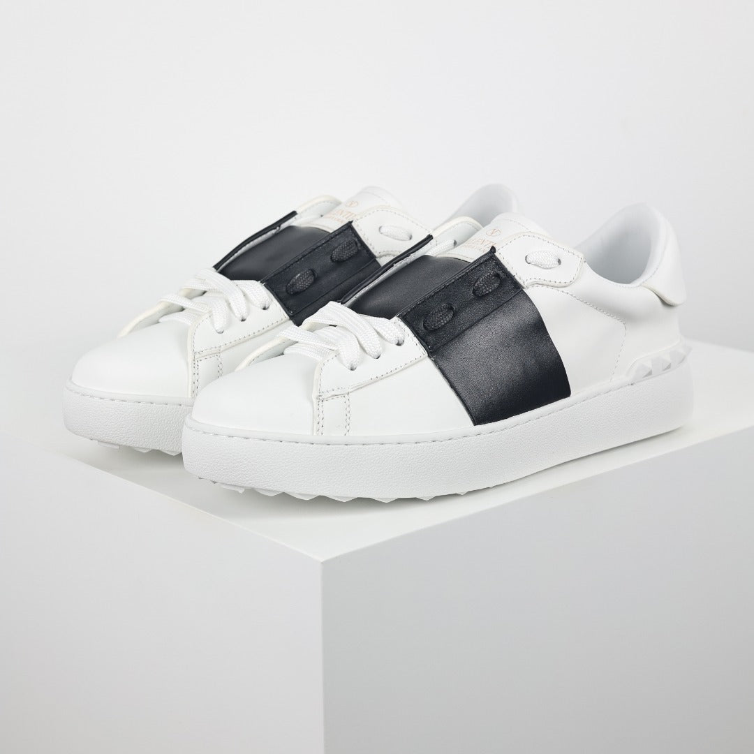 Valentino Open Leather Sneakers
