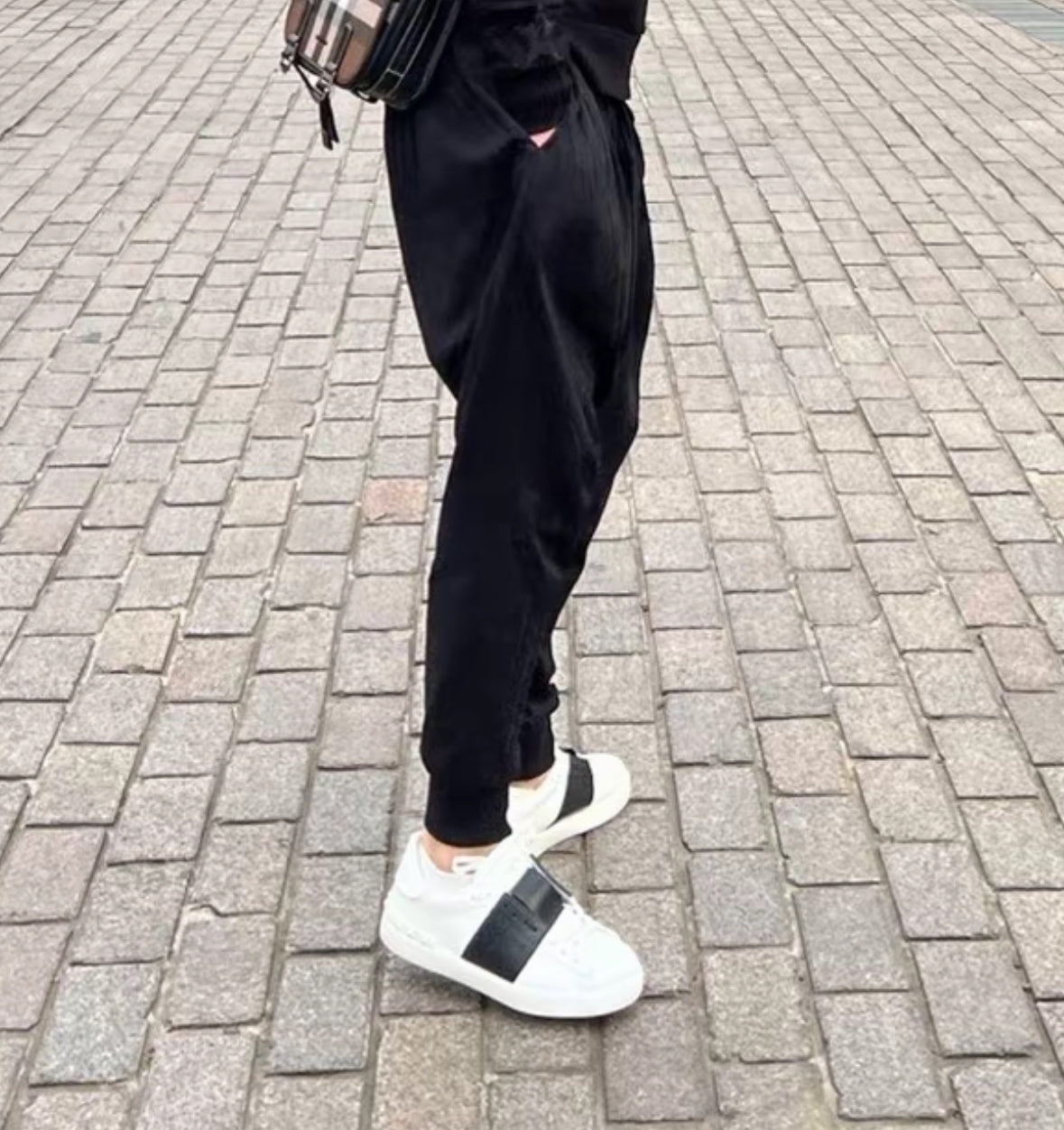 Valentino Open Leather Sneakers