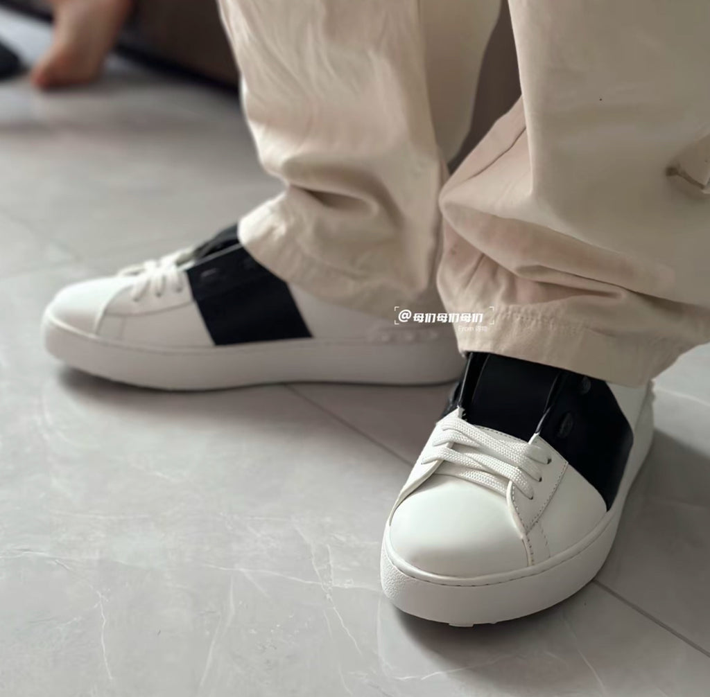 Valentino Open Leather Sneakers