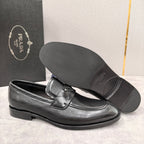 Prada Brushed Leather Loafers