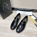 Prada Brushed Leather Loafers