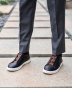 Zegna Triple Stitch Deerskin Sneakers