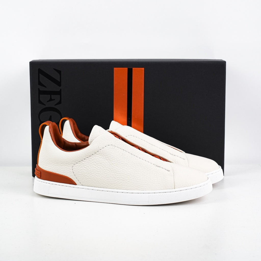 Zegna Triple Stitch Deerskin Sneakers