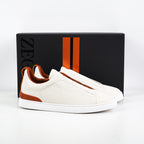 Zegna Triple Stitch Deerskin Sneakers