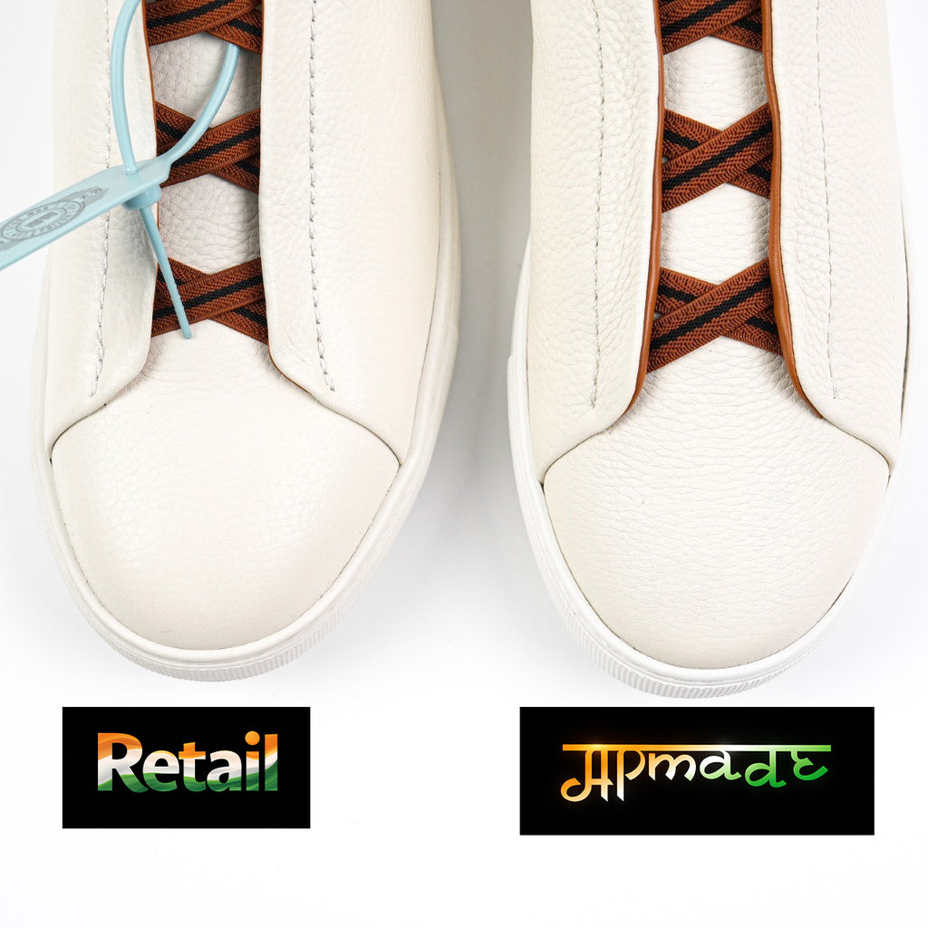 Zegna Triple Stitch Deerskin Sneakers