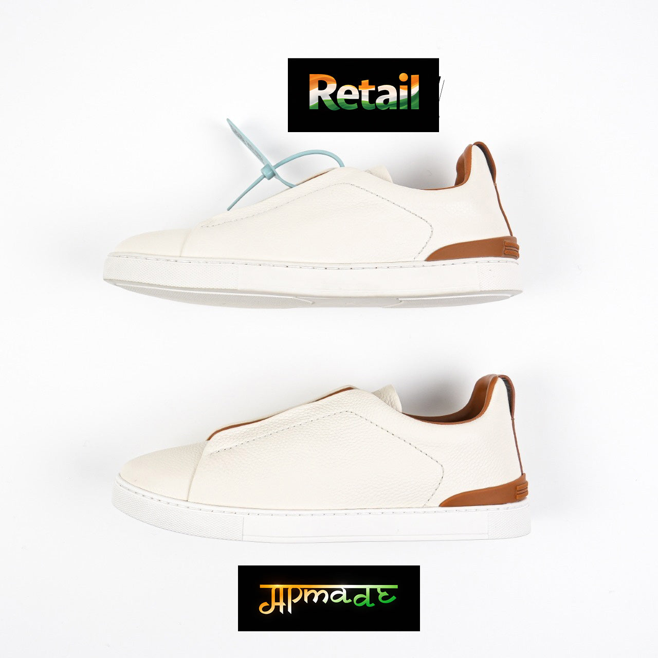 Zegna Triple Stitch Deerskin Sneakers