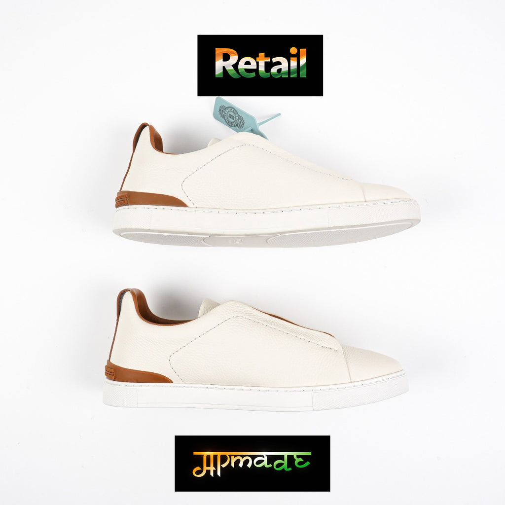 Zegna Triple Stitch Deerskin Sneakers