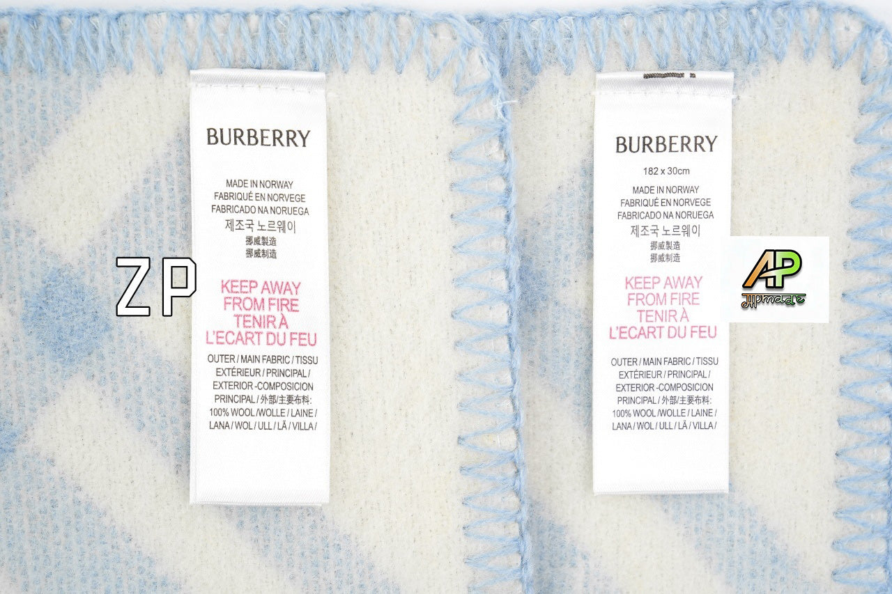 Burberry Diamond-Patterned Warhorse Wool Scarf