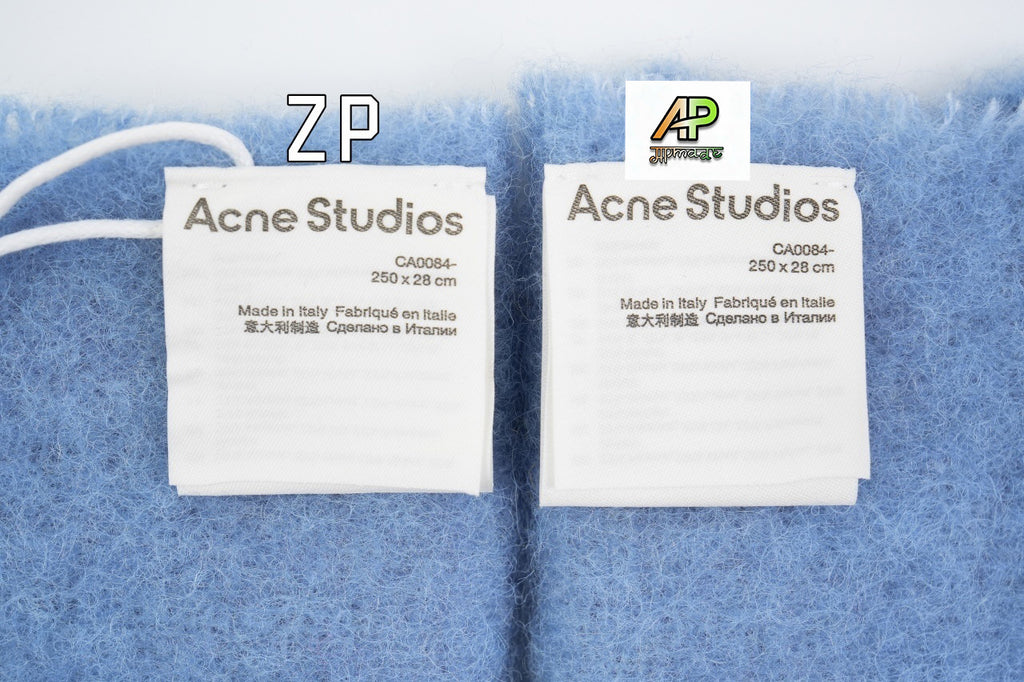 Acne Studios Checkered Logo Alpaca Wool Scarf
