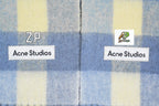 Acne Studios Checkered Logo Alpaca Wool Scarf