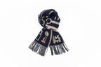 Hermès Clefa Leather Patchwork Fleece Scarf