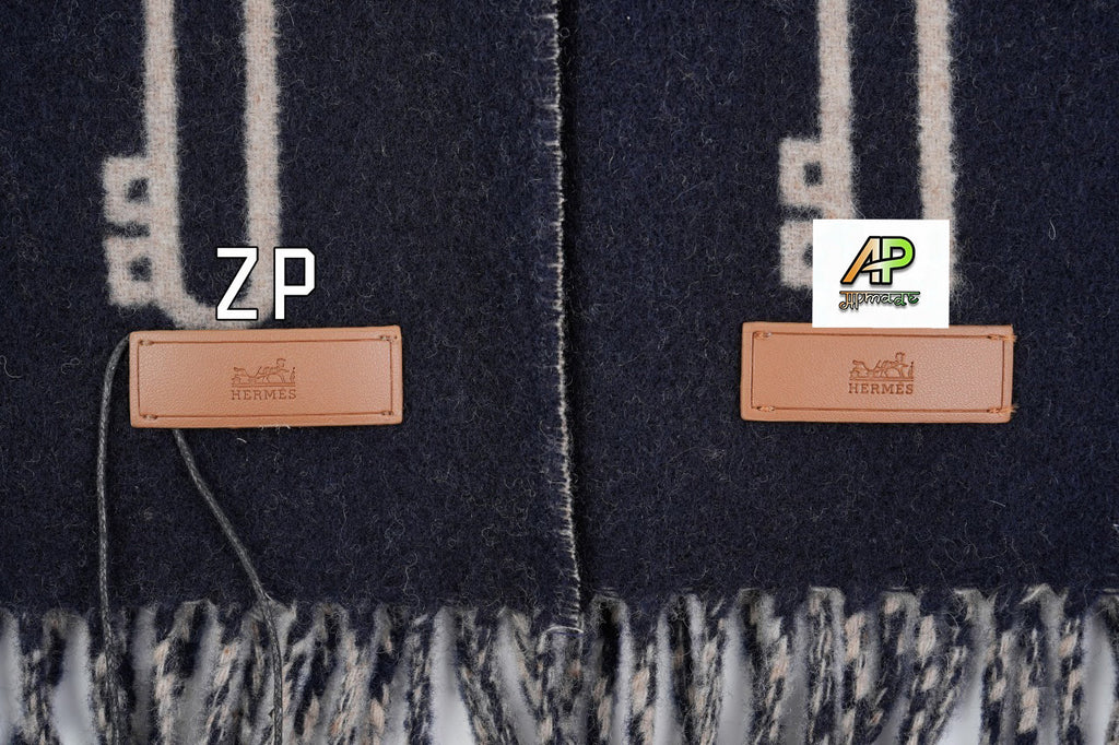 Hermès Clefa Leather Patchwork Fleece Scarf