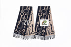 Hermès Clefa Leather Patchwork Fleece Scarf