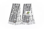Hermès Clefa Leather Patchwork Fleece Scarf