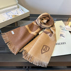 Burberry Double-Sided Logo Cashmere Scarf