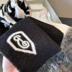 Burberry Double-Sided Logo Cashmere Scarf