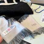 Burberry Double-Sided Logo Cashmere Scarf