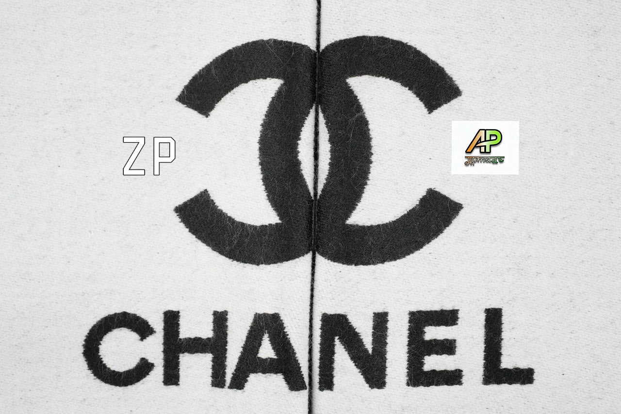 Chanel Black and White Scarf