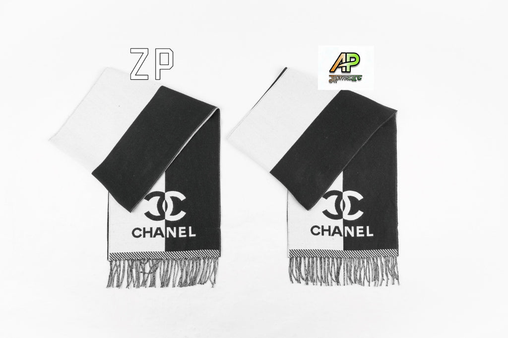 Chanel Black and White Scarf