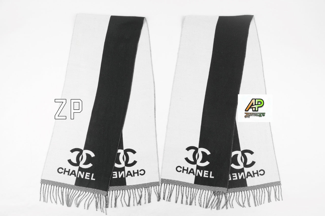Chanel Black and White Scarf