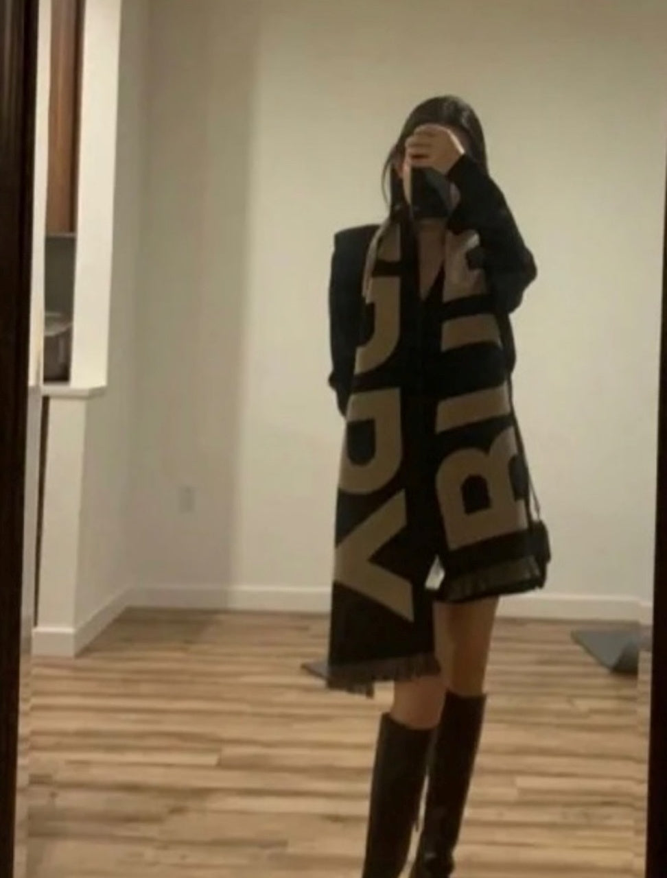 Burberry Wool Double-Sided Jacquard Scarf