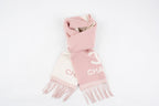 Chanel Pink and White Scarf