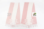 Chanel Pink and White Scarf