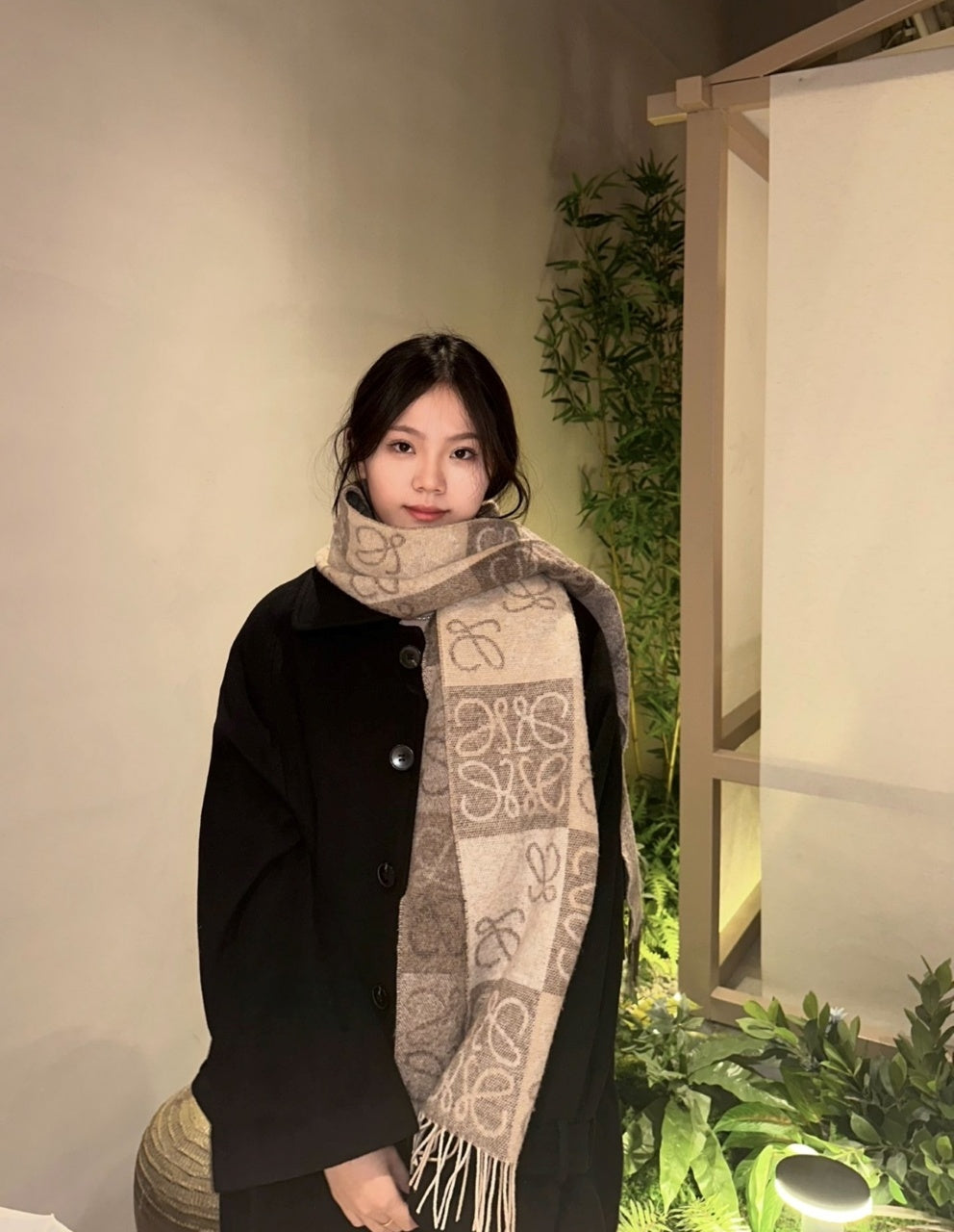 Loewe ANAGRAM Series Two-Tone Scarf
