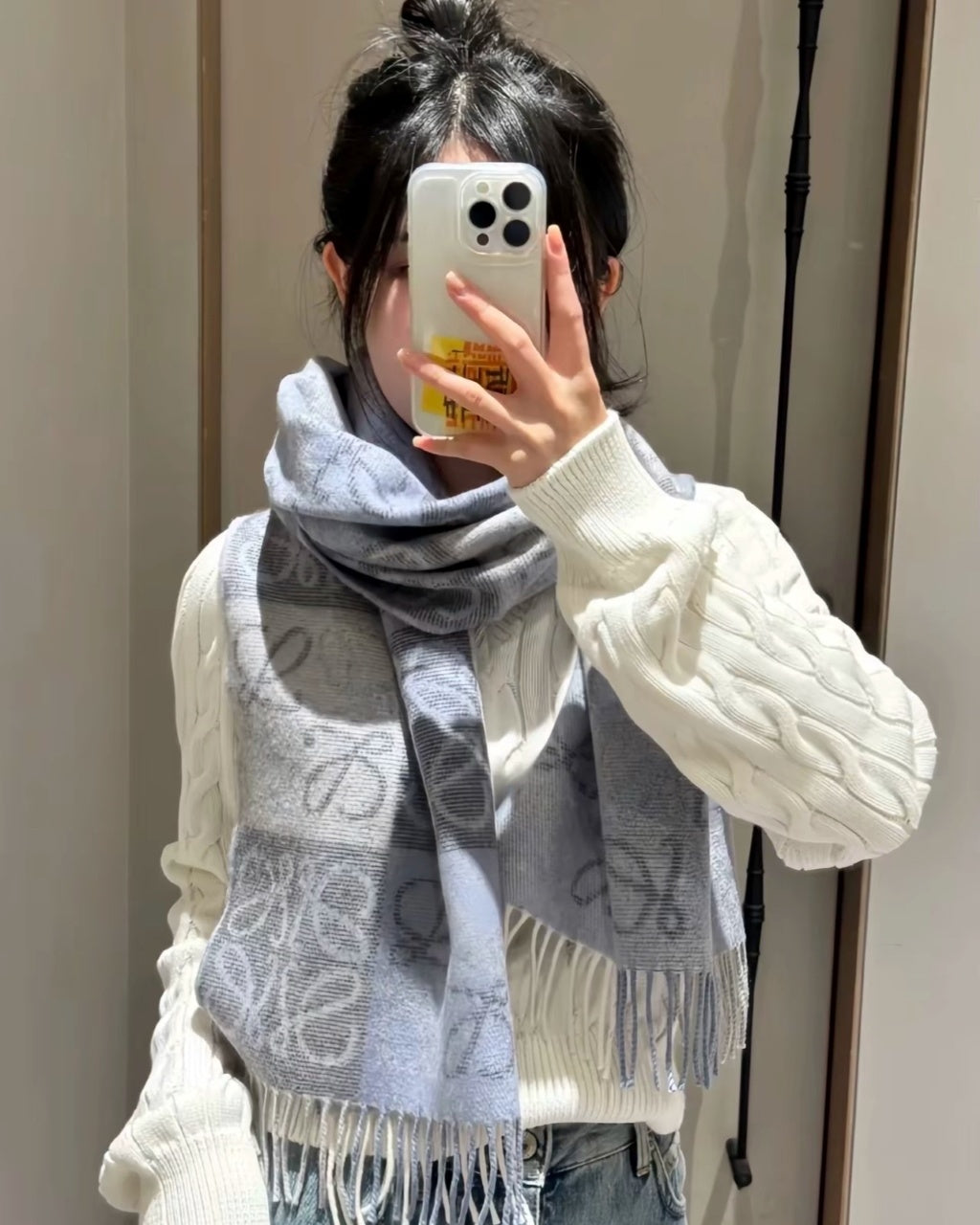 Loewe ANAGRAM Series Two-Tone Scarf
