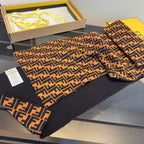 Fendi Cashmere and Wool Long Scarf