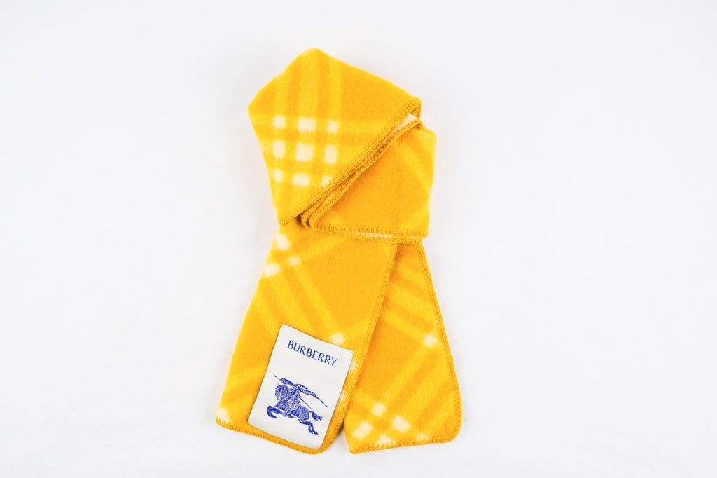 Burberry Autumn Pear Yellow War Horse Label Scarf