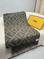 Fendi Classic Cashmere Shawl Long Scarf