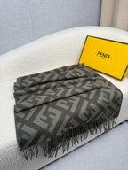 Fendi Classic Cashmere Shawl Long Scarf