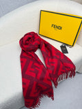 Fendi Classic Cashmere Shawl Long Scarf