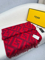 Fendi Classic Cashmere Shawl Long Scarf