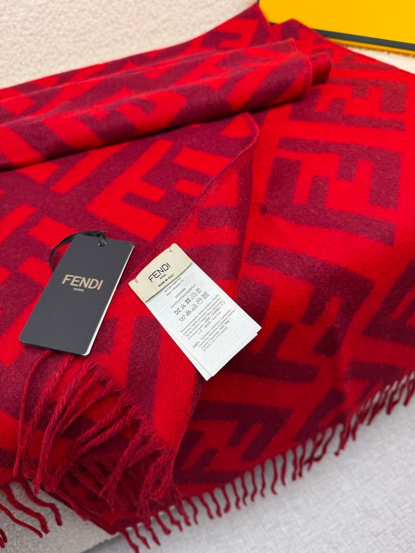 Fendi Classic Cashmere Shawl Long Scarf