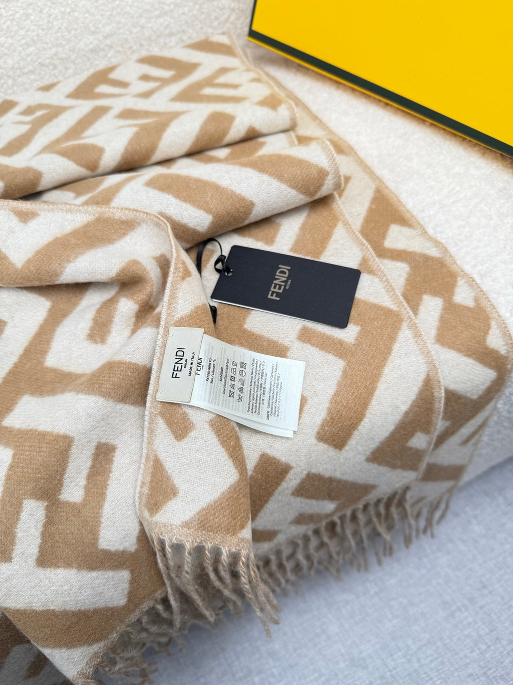 Fendi Classic Cashmere Shawl Long Scarf