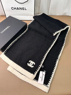 Chanel Small Chanel-Trimmed Knitted Long Scarf