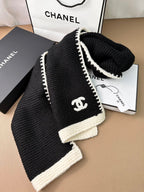 Chanel Small Chanel-Trimmed Knitted Long Scarf