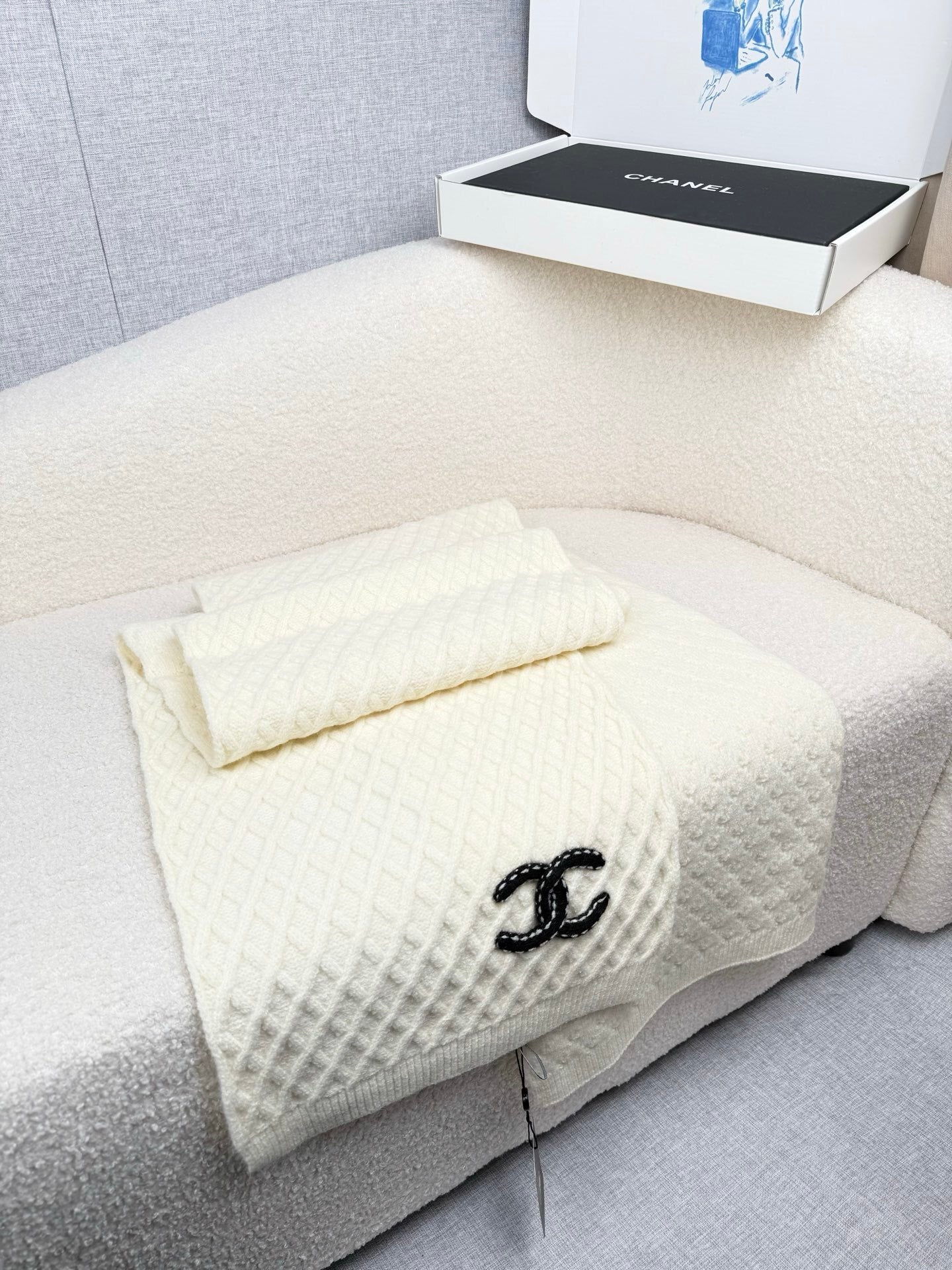 Chanel Knitted Long Scarf