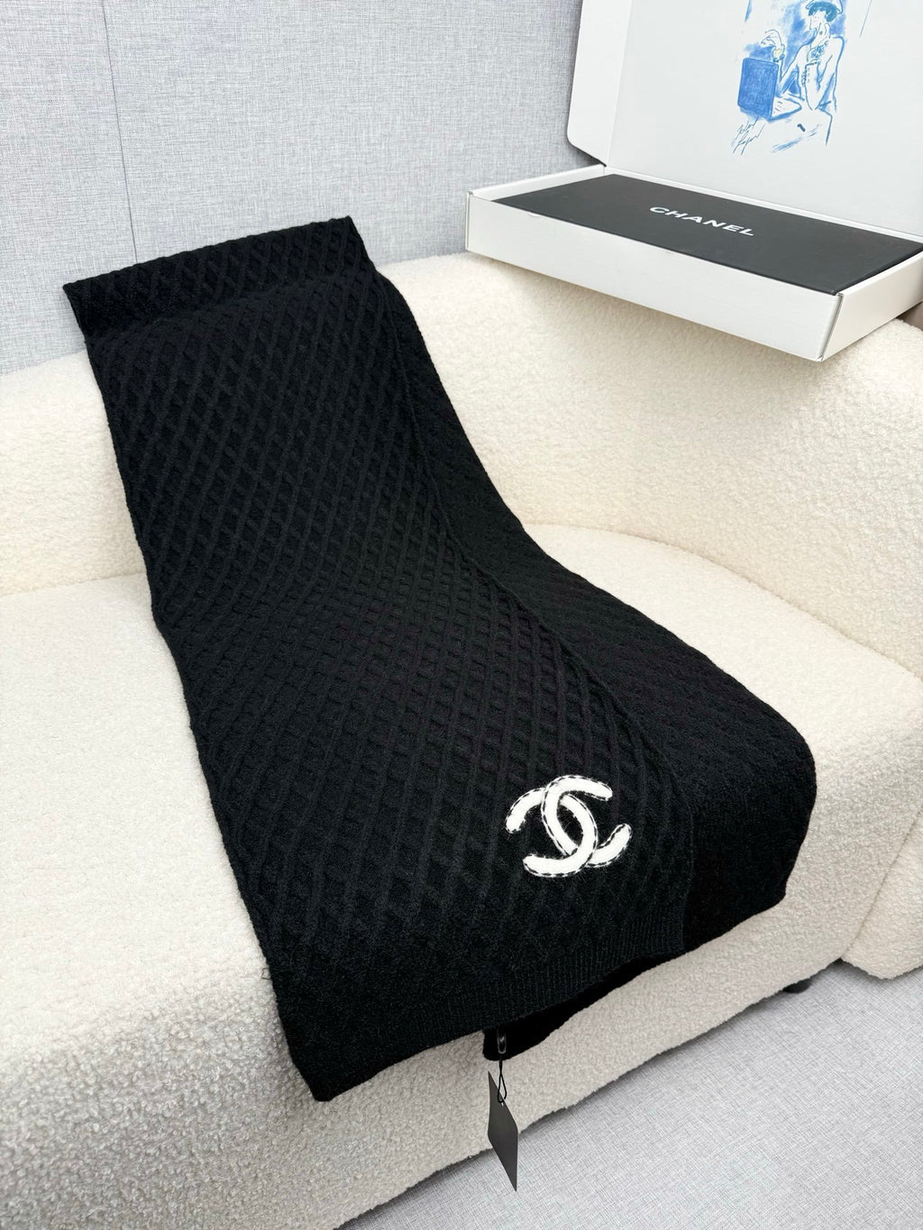 Chanel Knitted Long Scarf