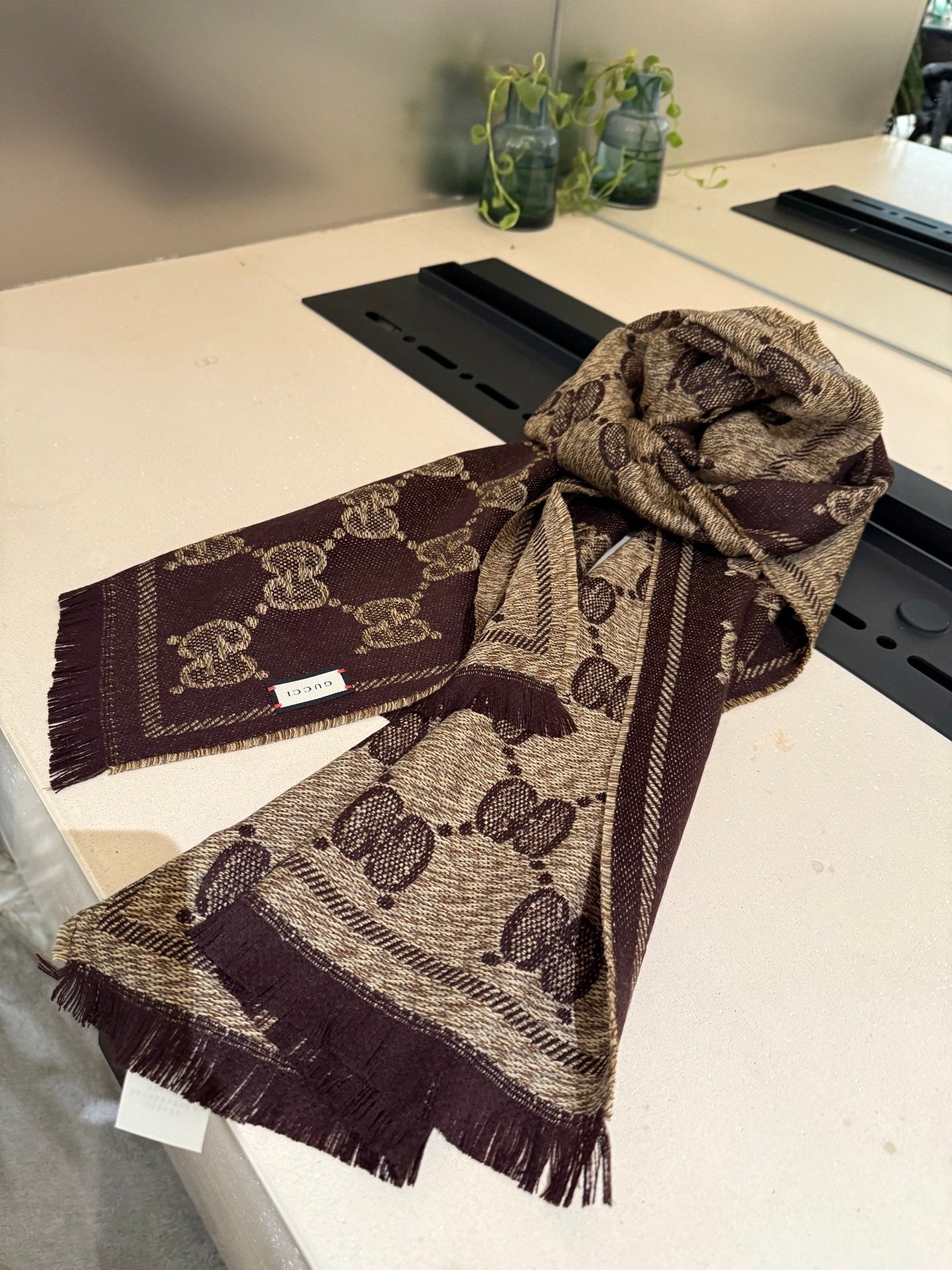 Gucci Wool Jacquard Scarf