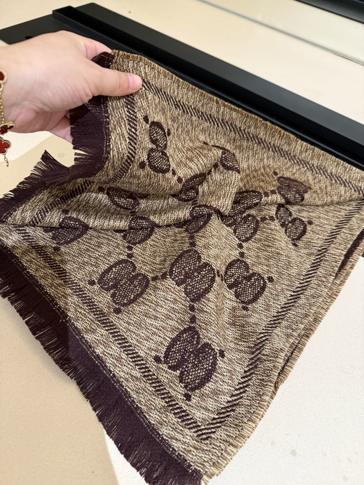 Gucci Wool Jacquard Scarf