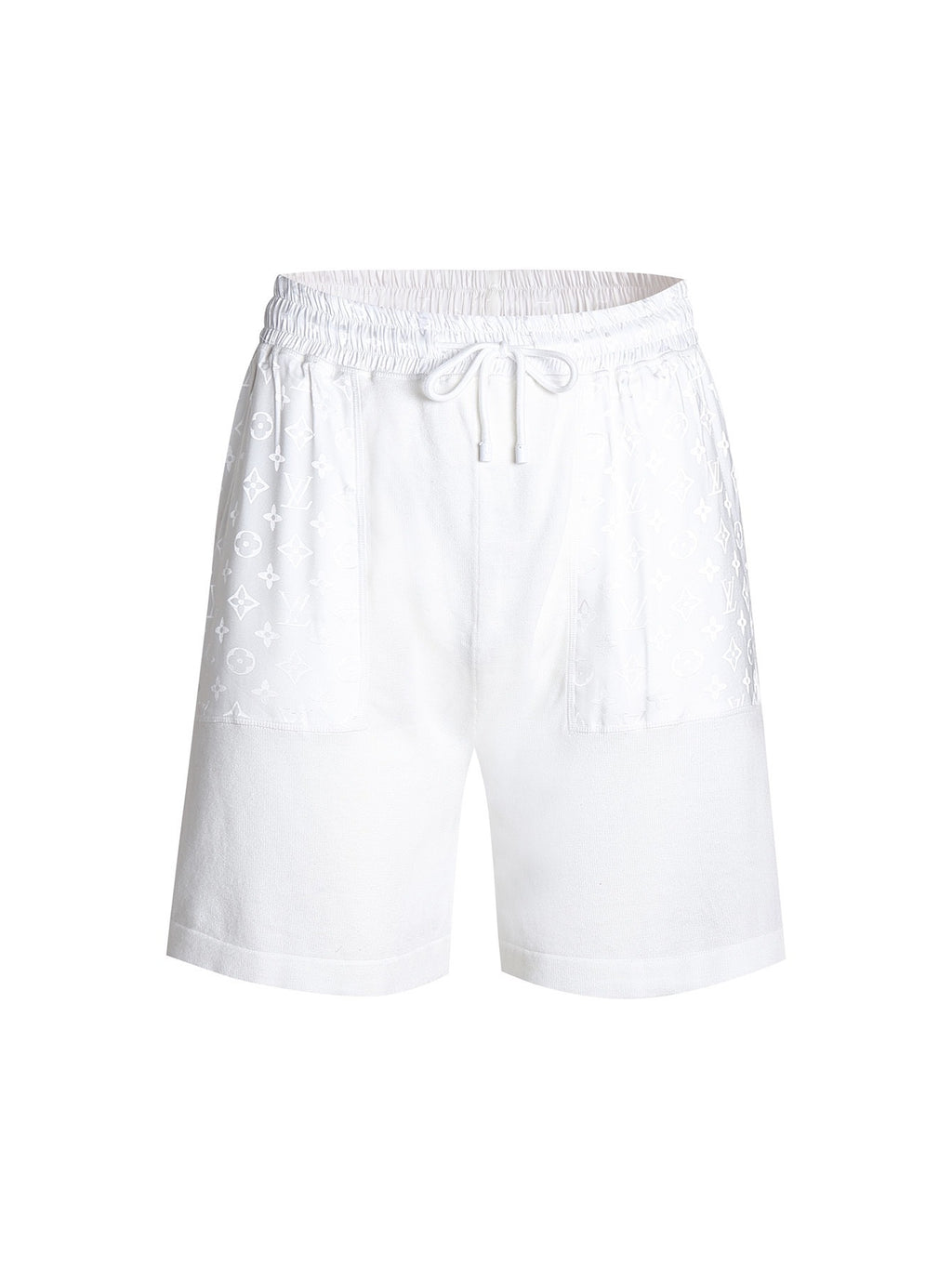 Louis Vuitton Solid Color Drawstring Nylon Embellished Shorts